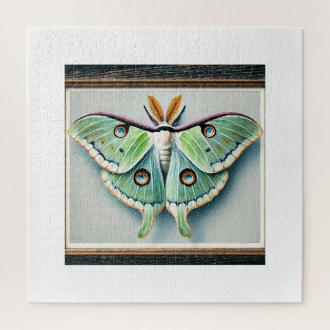 Puzzle Luna moth 050824IREF205 - Watercolor (Vertical)