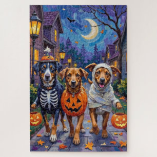 Puzzle Lundehund norvégien Halloween Trick-or-Treating