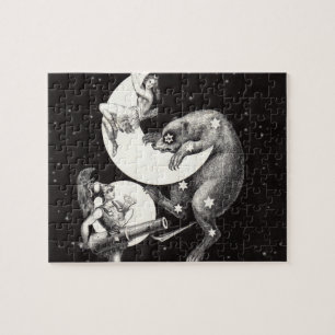 Puzzle Lune céleste ciel Univers Dieu Nuit Illustration