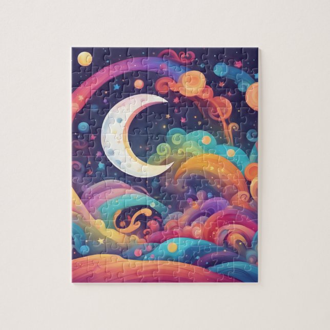 Puzzle Lune colorée (Vertical)