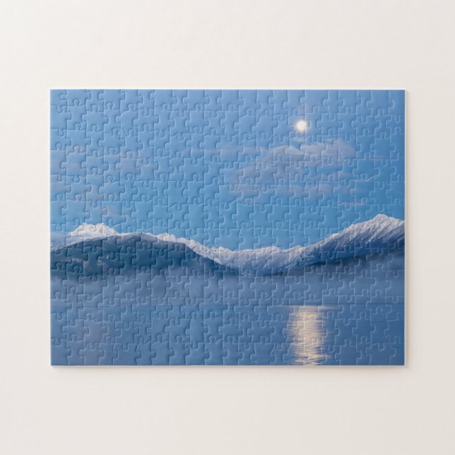 Puzzle Lune couchante | Seabeck, Washington (Horizontal)