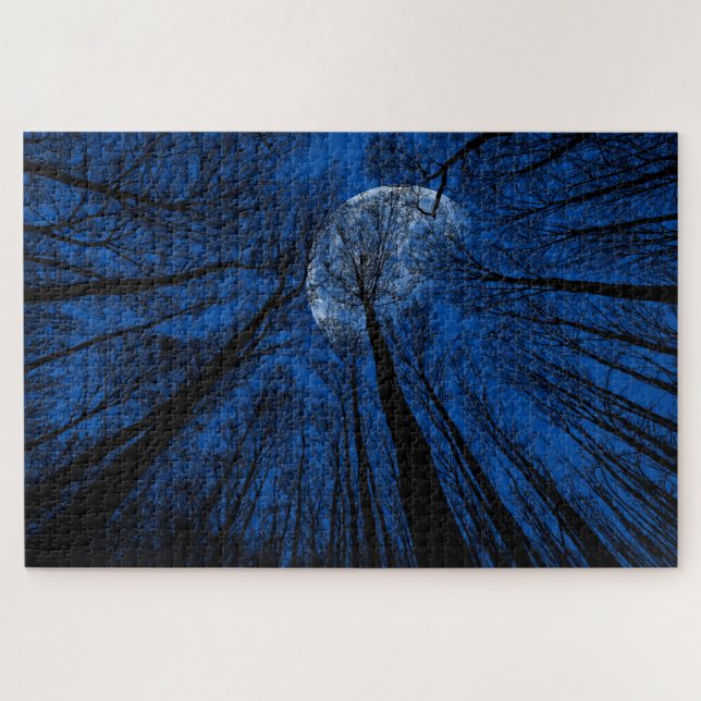 Puzzle Lune dans le ciel nocturne (Horizontal)