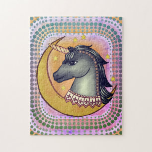 Puzzle Lune de licorne noire
