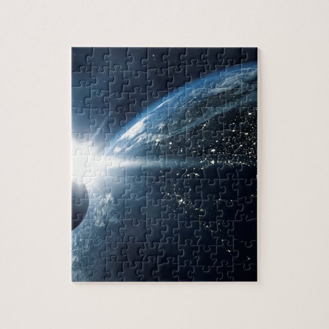Puzzle lune de terre et soleil (Vertical)