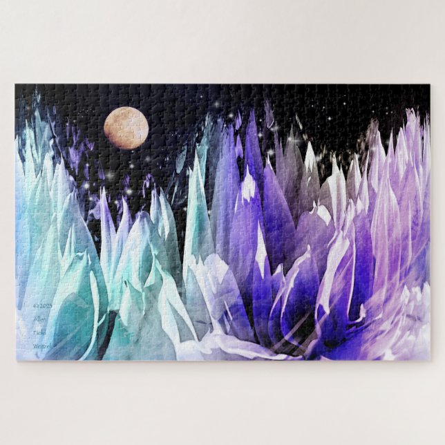 Puzzle "Lune sur l'Islande" (Horizontal)
