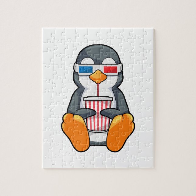 Puzzle Lunettes de cinéma Penguin Coupe de boisson (Vertical)