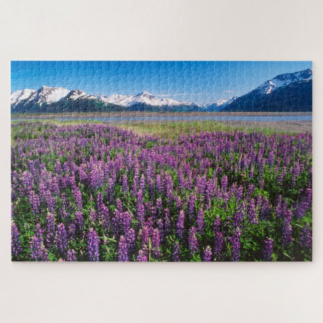Puzzle Lupines en fleur | Kenai Mountains, Alaska (Horizontal)