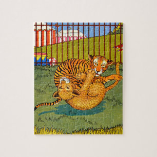 Puzzle lutte contre le tigre et le léopard