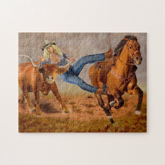 Puzzle Lutte de cowgirl (Horizontal)