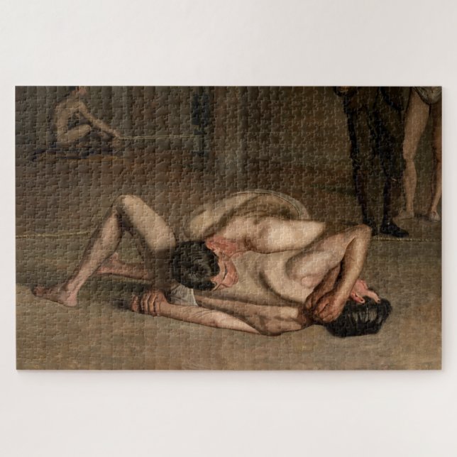 Puzzle Lutteurs (par Thomas Eakins) (Horizontal)