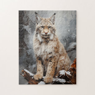 Puzzle Lynx en hiver