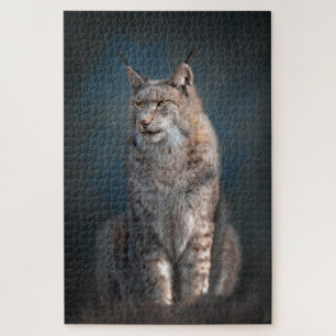 Puzzle lynx ibérique assis