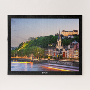 Puzzle LYON - Coucher de soleil sur les quais de Saone