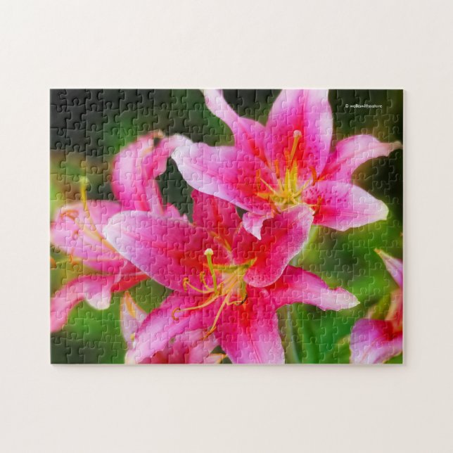 Puzzle Lys de flamme olympique rose chaud (Horizontal)