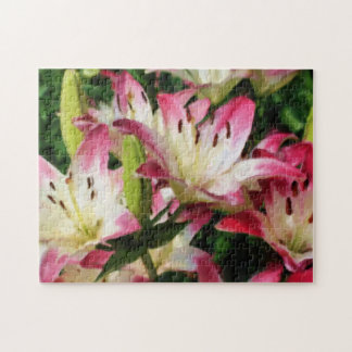 Puzzle Lys souriants Art Fleur Peinture Photo