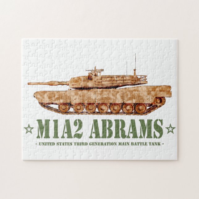 Puzzle M1A2 Abrams US MBT Tank Desert Storm Vétérinaire (Horizontal)