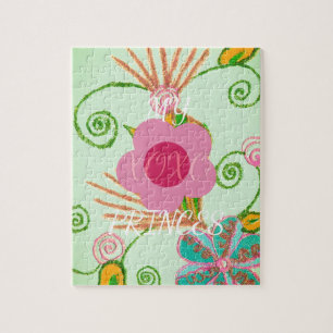 Puzzle Ma conception d'impression d'art floral de petite