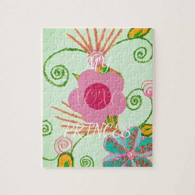 Puzzle Ma conception d'impression d'art floral de petite  (Vertical)