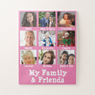 Puzzle Ma Famille Et Mes Amis Nom Et Photo Pink Dementia
