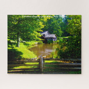 Puzzle Mabry Mills Virginie. Vœux de Noël
