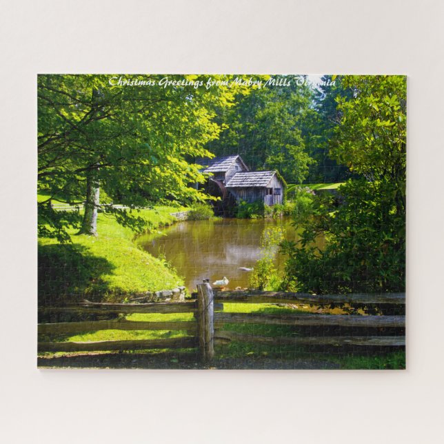 Puzzle Mabry Mills Virginie. Vœux de Noël (Horizontal)