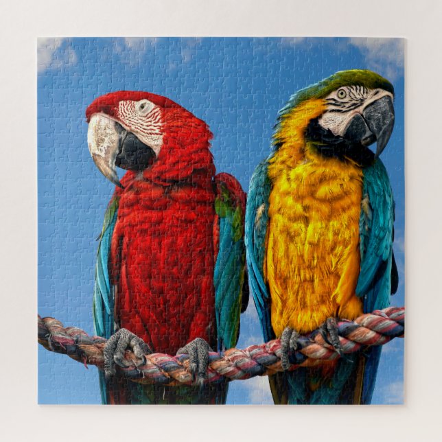 Puzzle Macaw bleu et jaune et macaw Scarlet (Vertical)