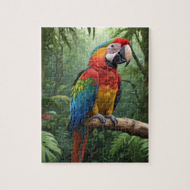 Puzzle Macaw Parrot (Vertical)