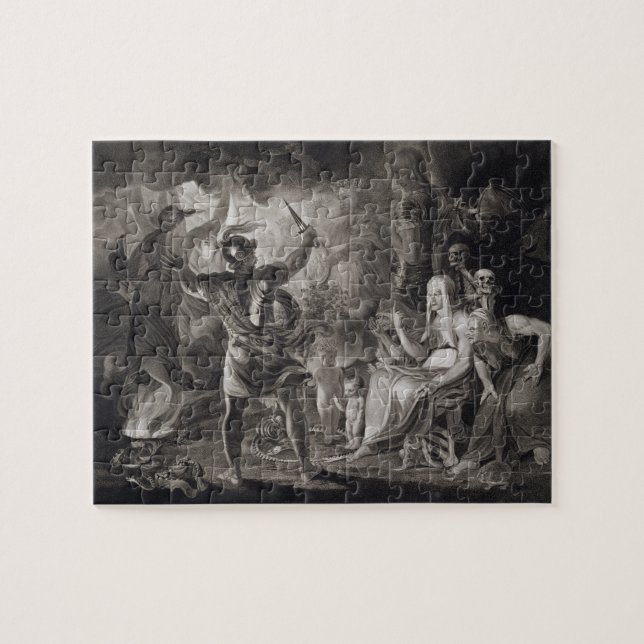 Puzzle Macbeth, les trois sorcières et Hecate dans l'acte (Horizontal)