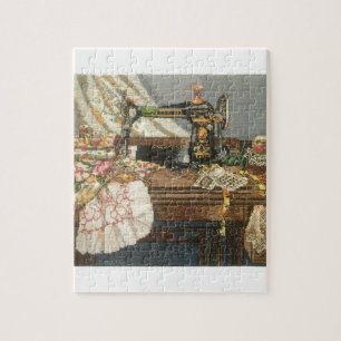 Puzzle Machine à coudre et tenue vestimentaire