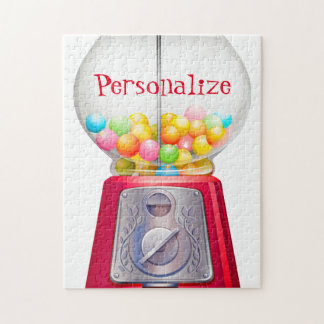 Puzzle Machine à gumball bubblegme vintage bonbon rouge m