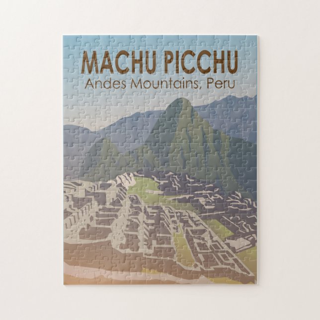 Puzzle Machu Picchu Peru Travel Art Vintage (Vertical)