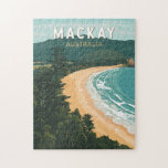 Puzzle Mackay Australia Travel Art Vintage<br><div class="desc">Maquereau de conception de déplacement vectorielle rétro. Mackay est une ville du Queensland,  sur la côte est de l'Australie. Au large de la côte se trouve une partie de la Grande Barrière de Corail.</div>