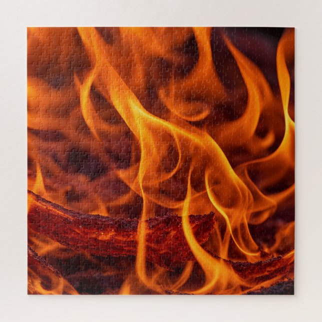 Puzzle macro Flamme d'incendie (Vertical)