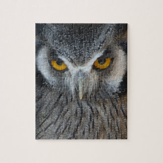 Puzzle Macro hibou de Scops noir et blanc