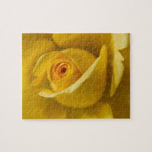 Puzzle Macro rose jaune