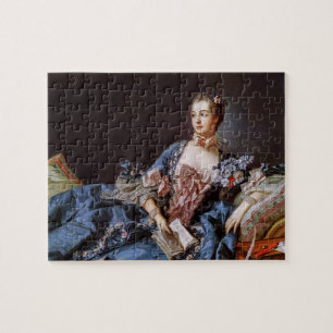 Puzzle Madame de Pompadour en bleu