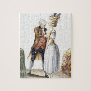 Puzzle Madame élégante à un montage avec son tailleur,
