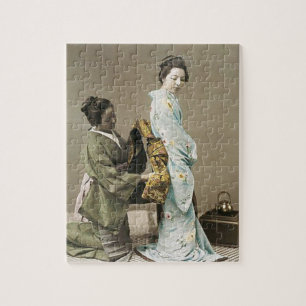 Puzzle Madame japonaise Geisha Asian Vintage Art