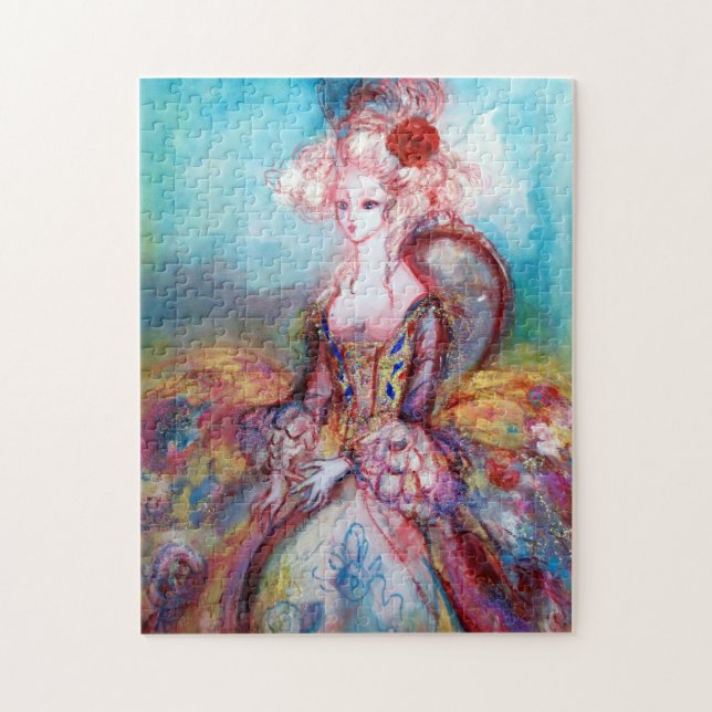 Puzzle MADAME POMPADOUR or bleu rose (Vertical)