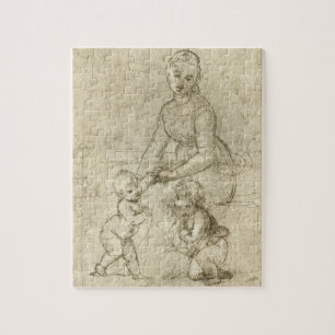 Puzzle Madone, Christ et Saint Jean-Baptiste par Raphaël
