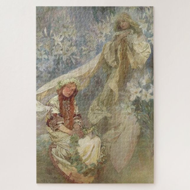 Puzzle Madone des Lys par Alphonse Mucha (Vertical)