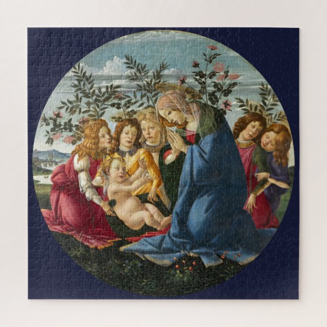 Puzzle Madonna adorant l'Enfant avec 5 Anges Botticelli (Vertical)