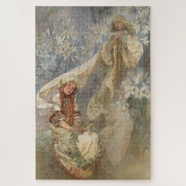 Puzzle Madonna des Lilies par Alphonse Mucha (Vertical)