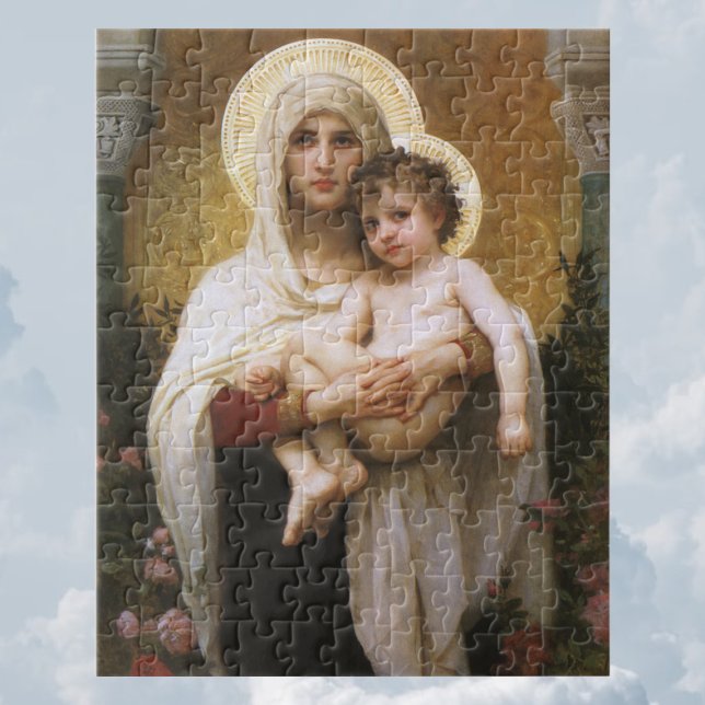 Puzzle Madonna des Roses par Bouguereau (Madonna of the Roses by Bouguereau Jigsaw Puzzle)