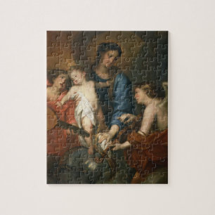 Puzzle Madonna et enfant avec des anges