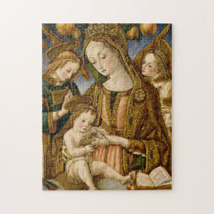 Puzzle Madonna et enfant avec deux anges