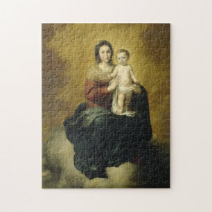 Puzzle Madonna et enfant, casse-tête chrétienne d'art
