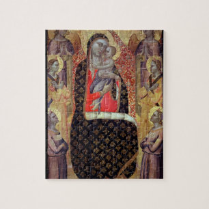 Puzzle Madonna et enfant couronnés avec six anges