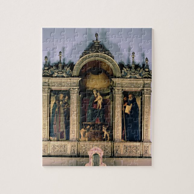 Puzzle Madonna et enfant et saints (retable de triptyque) (Vertical)
