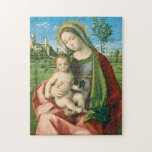 Puzzle Madonna et l'enfant par Giovanni Bellini Religieux<br><div class="desc">Madonna et Enfant de Giovanni Bellini. Belle peinture célèbre de Vierge Marie et bébé Jésus avec beau ciel bleu et herbe verte dans l'arrière - plan. Mère Marie et Jésus Christ sont pour un chrétien.</div>